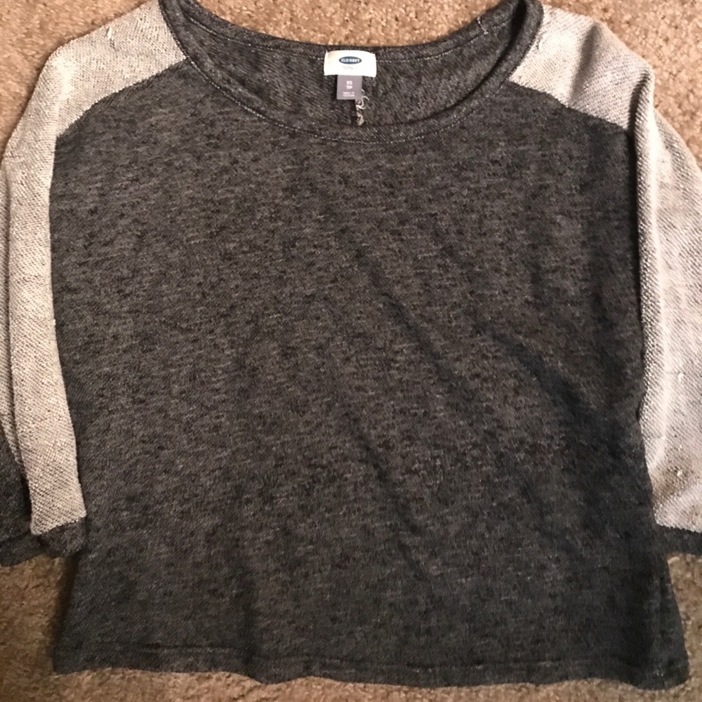 Woven Crop Sweater